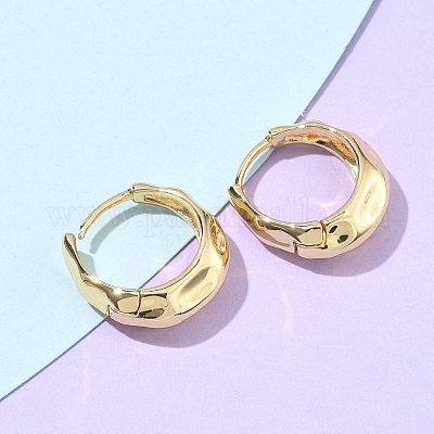 Женские серьги-кольца из нержавеющей стали 304 с коваными кольцами EJEW-U060-01B-G-1