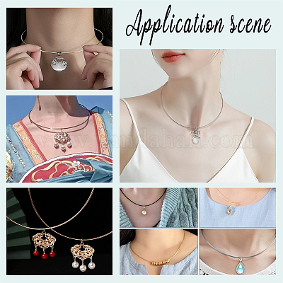 50 шт. шнур для ожерелья из нержавеющей стали 201 TWIR-UN0001-09-1