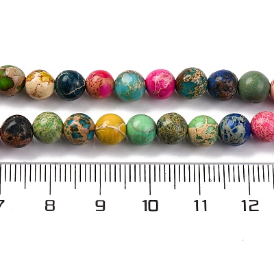 Нити бусин из окрашенного натурального регалита/императорской яшмы/морского осадка яшмы G-B124-C02-11-1