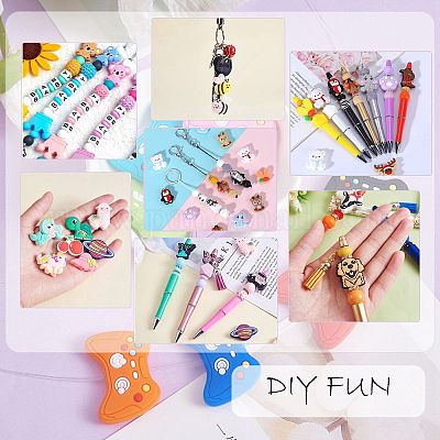 12 шт. 4-цветные бусины из пищевого экологически чистого силикона с рождественской тематикой SIL-SZ0001-15-1