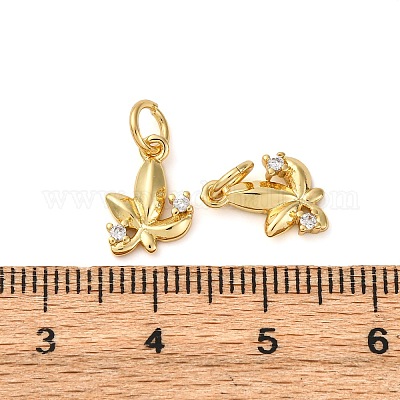 Латунные микропаве прозрачные кубические циркониевые подвески KK-P308-72G-1