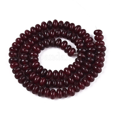 Окрашенные природные белый нефрит бисер пряди G-T139-59A-01-1