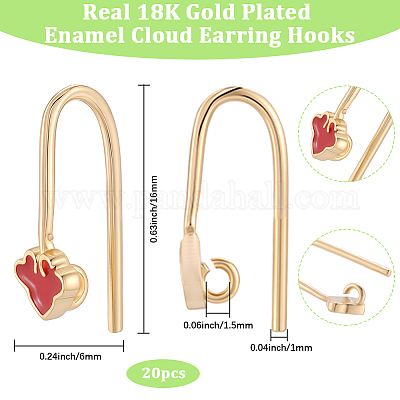 20 шт латунные серьги крючки KK-BBC0018-68-1