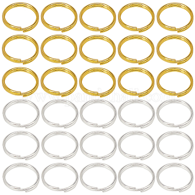 600 шт. 2-х цветные латунные разъемные кольца&nbsp;KK-SP0001-82A-1