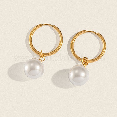 Круглые серьги-кольца из нержавеющей стали 304 FU0262-1