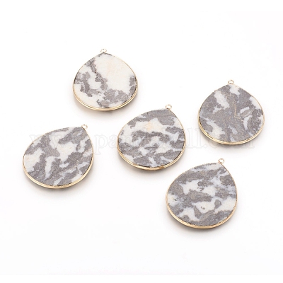 Естественно зебры яшмы подвески G-E526-01I-1