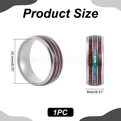 Кольцо из нержавеющей стали 201 для мужчин RJEW-WH0012-27A-04-1