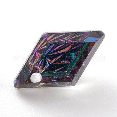 Подвески из тисненого стекла со стразами&nbsp;GLAA-J101-04A-001VO-1