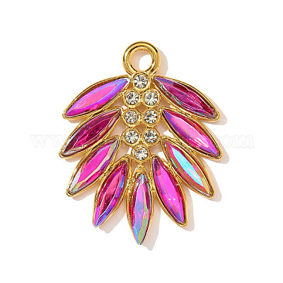 Подвески из стекла из нержавеющей стали 304 STAS-OY003-50G-1