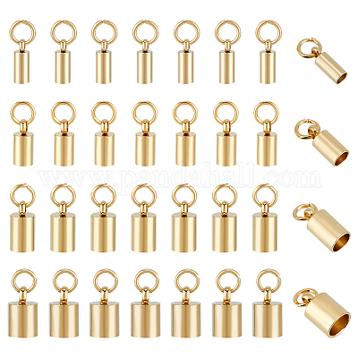 32 шт. 4 наконечника для шнура из нержавеющей стали 201 STAS-UN0053-15G-1