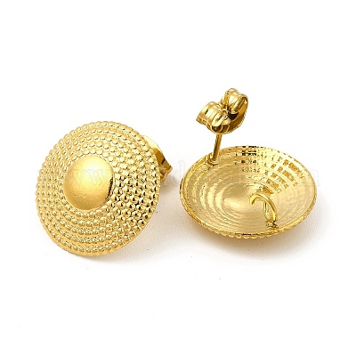 Серьги-гвоздики из нержавеющей стали 304 с ионным покрытием (IP) EJEW-I281-24G-1