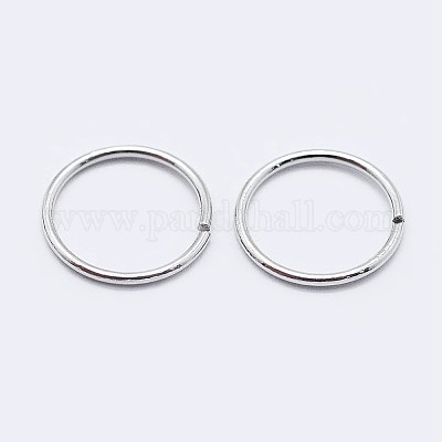 Открытые соединительные кольца из стерлингового серебра с родиевым покрытием STER-F036-02P-1x7mm-1