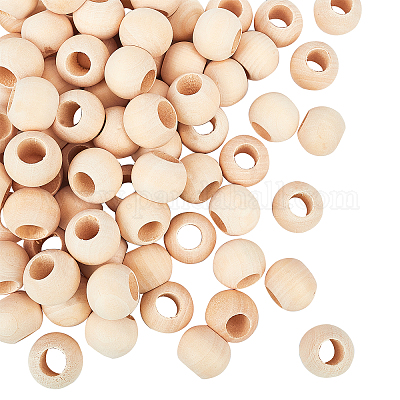 100 шт. натуральные необработанные деревянные бусины WOOD-OC0001-82-1