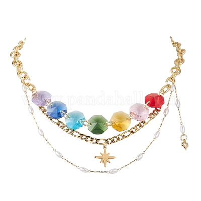 Звездный кулон в форме чакры NJEW-JN05533-1