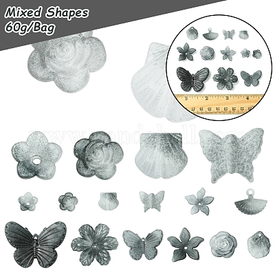 60 г прозрачных акриловых бусин OACR-FS0001-90D-1