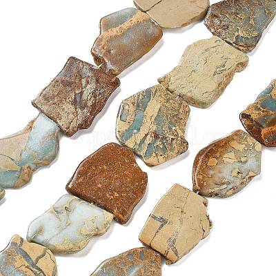 Натуральные бусины из аква терра яшмы G-E444-11-A01-1