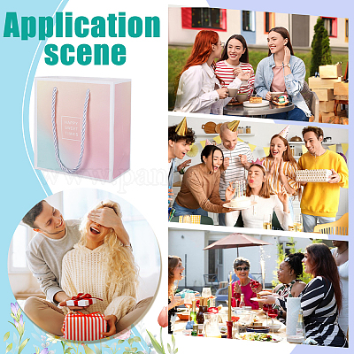 Бумажные мешочки для ювелирных изделий с ручкой для сумок ABAG-WH0039-37D-1