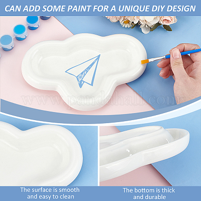 Керамическая ювелирная тарелка в форме облака AJEW-WH0518-28-1