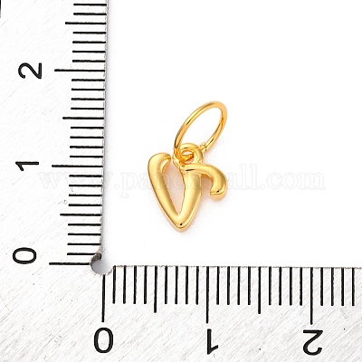 925 подвеска в виде буквы из стерлингового серебра с соединительными кольцами STER-R008-01G-V-1