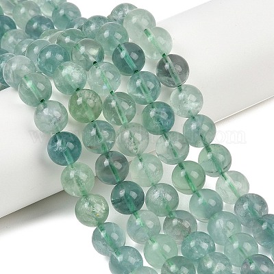 Естественный зеленый флюорит бисер нитей&nbsp;G-K340-A03-10mm-01-1