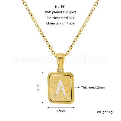 Прямоугольные кулоны из нержавеющей стали 304 с полыми буквами FS-WG93293-23-1