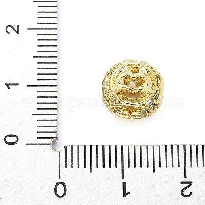 Латунные микро проложить кубического циркония бусы KK-Z095-03G-06-1