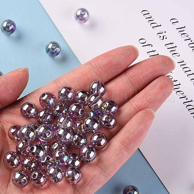 Прозрачные акриловые бусины MACR-S370-B10mm-769-1