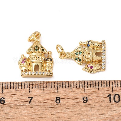 Латунные микро проложить кубического циркония подвески KK-C143-35A-G-1