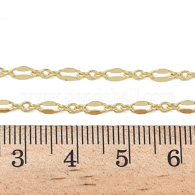 Цепочки-колье из латуни толщиной 3 мм NJEW-P339-02B-G-1