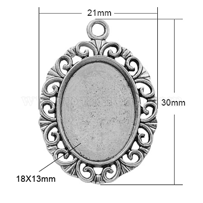 Сеттинги для кулона ( кабошона ) тибетского стиля TIBEP-R099-AS-LF-1