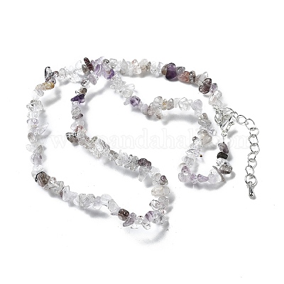 Натуральный ужин 7 рутиловый кварцевый чип бусины ожерелья для мужчин и женщин NJEW-G159-01A-1