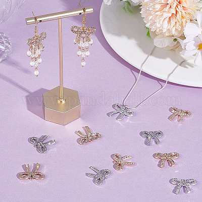 36 шт. 6 стиля подвески из цинкового сплава со стразами FIND-PH0024-78-1