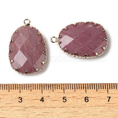 Ограненные подвески из натурального родонита G-Q169-01G-01-1