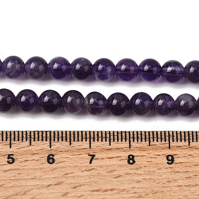 Природный аметист нитей бисера G-A274-C01-6mm-01-1