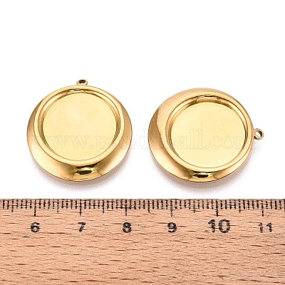 Оправы для подвесок из нержавеющей стали 304 в виде кабошонов STAS-T067-16G-1