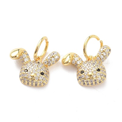 Латунные микропаве прозрачные подвески с фианитом ZIRC-L091-090G-1