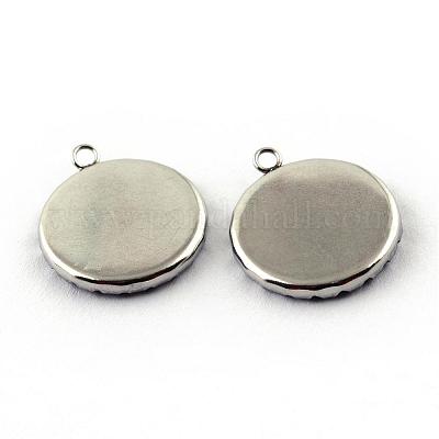 Подвеска-кабошон из нержавеющей стали 304 STAS-Q194-15-1