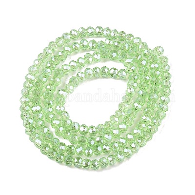 Стеклянные бусины с гальваническим покрытием  EGLA-A044-T2mm-A09-1