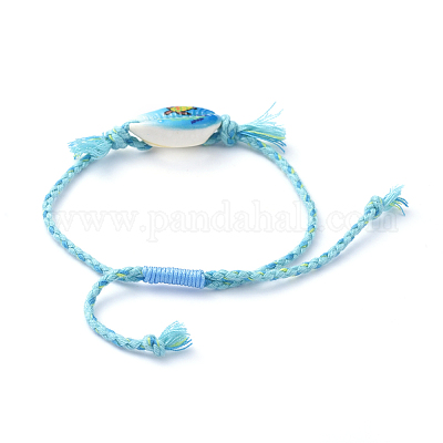 Регулируемые плетеные браслеты из бисера BJEW-JB05152-02-1