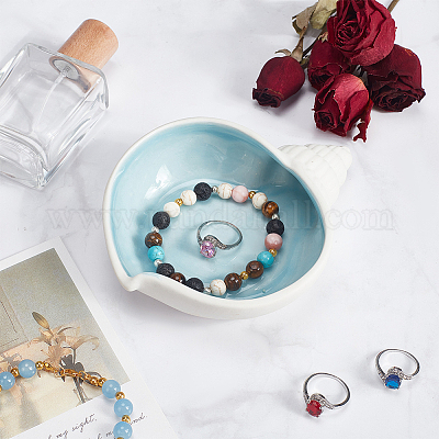 Керамическая пепельница в форме раковины DIY-WH0430-617G-1