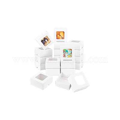 Квадратные подарочные коробки для хранения крафт-бумаги CON-WH0095-100A-01-1