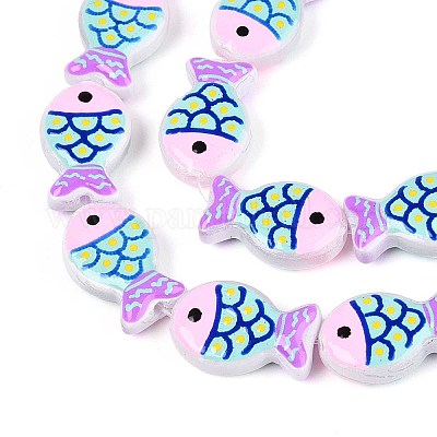 Окрашенные и нагретые стеклянные эмалевые бусины GLAA-T023-45B-1