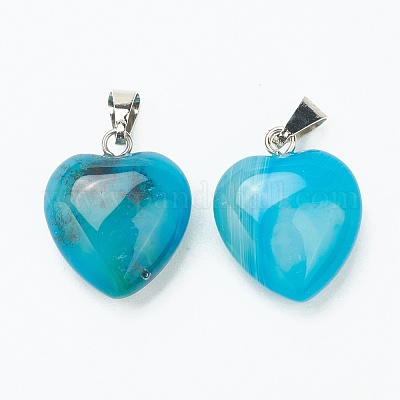 Подвески из натурального агата (окрашенного и нагретого) G-I311-2-1