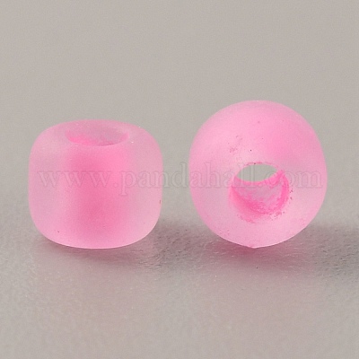 100 г светящихся матовых стеклянных бусин FGLA-WH0003-01F-1