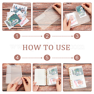 Ahademaker 16 шт. 4 стиля размер A6 6 кармана для папок с отверстиями ABAG-GA0001-17-1