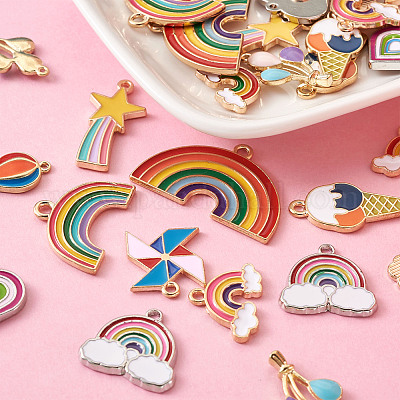 Подвески из эмали и сплава ENAM-PJ0001-01-1