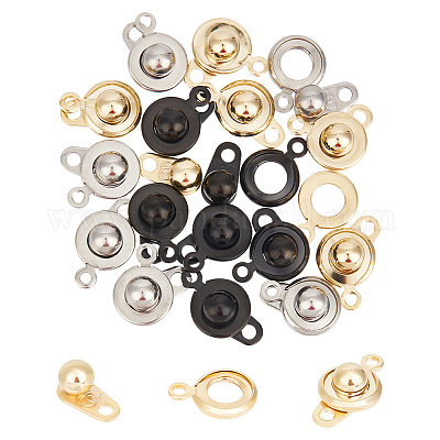 18 комплект из 3-х цветов 201 застежки-кнопки из нержавеющей стали STAS-UN0045-77-1