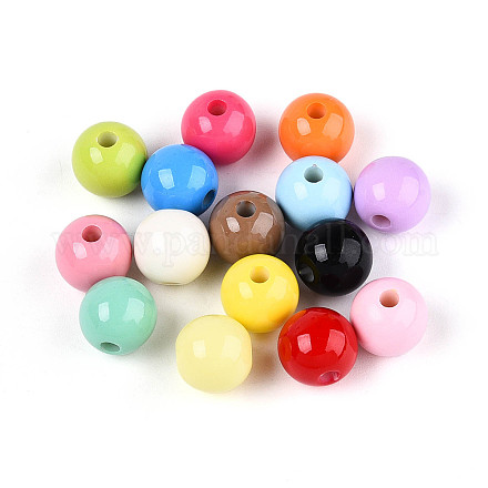 Краска для запекания непрозрачные акриловые бусины&nbsp;OACR-N142-10-1