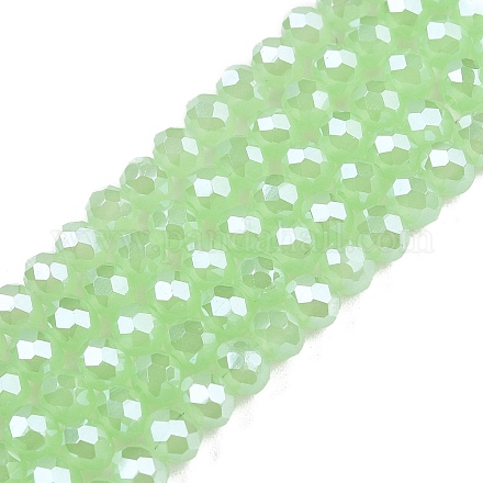 Стеклянные бусины с гальваническим покрытием  EGLA-A044-J4mm-A08-1