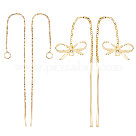 8 шт. 2 стильные латунные серьги-гвоздики KK-BC0009-30-1